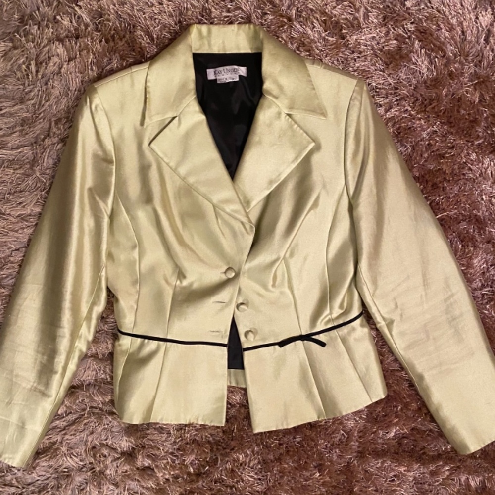 Kay Unger Multi Layer 2 piece Skirt Suit Size 10 - Picture 6 of 10